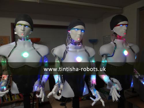 Robot dancers 2018. The arm panels are made from flattened polymorph.